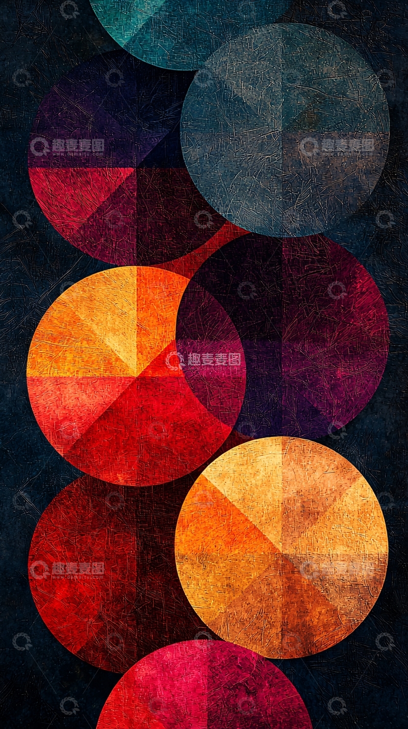 高清大图下载【趣麦麦图】抽象几何圆形