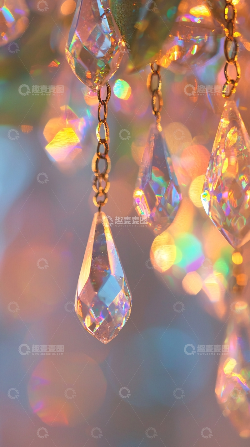 高清大图下载【趣麦麦图】-璀璨水晶吊坠