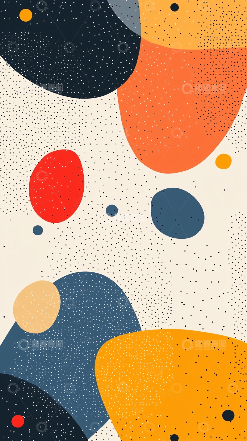 高清大图下载【趣麦麦图】抽象形状点缀背景