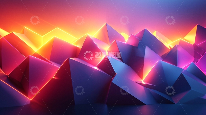 高清大图下载【趣麦麦图】抽象几何背景