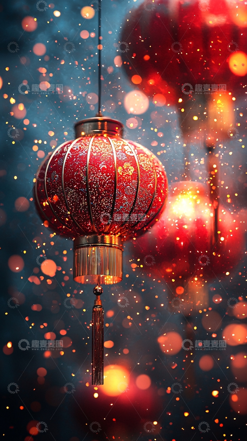 高清大图下载【趣麦麦图】红色中国灯笼