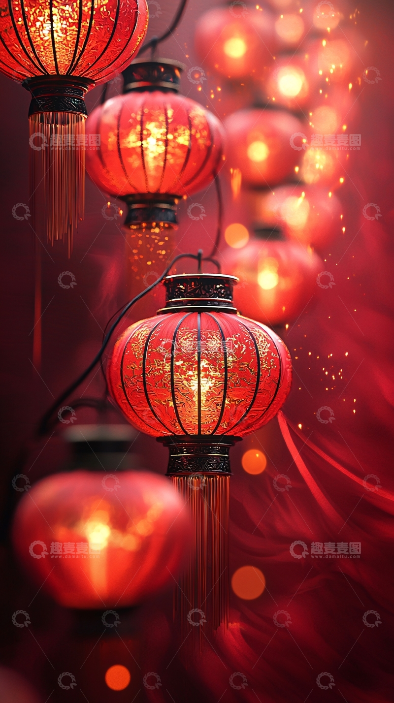 高清大图下载【趣麦麦图】喜庆的红色灯笼
