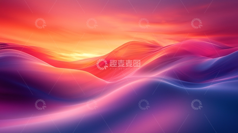 高清大图下载【趣麦麦图】渐变色山脉背景