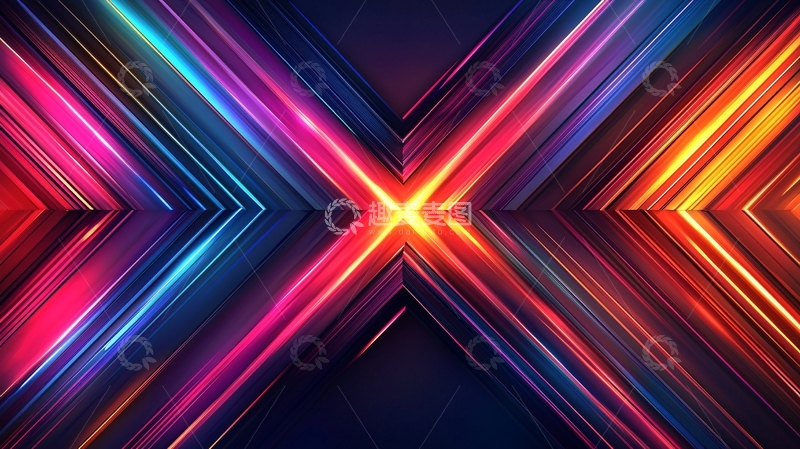 高清大图下载【趣麦麦图】炫彩交叉光线背景