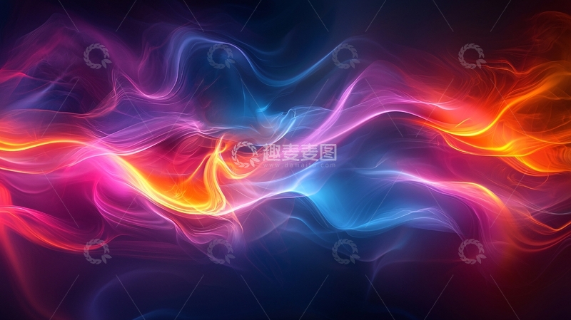 高清大图下载【趣麦麦图】彩色流体渐变抽象背景