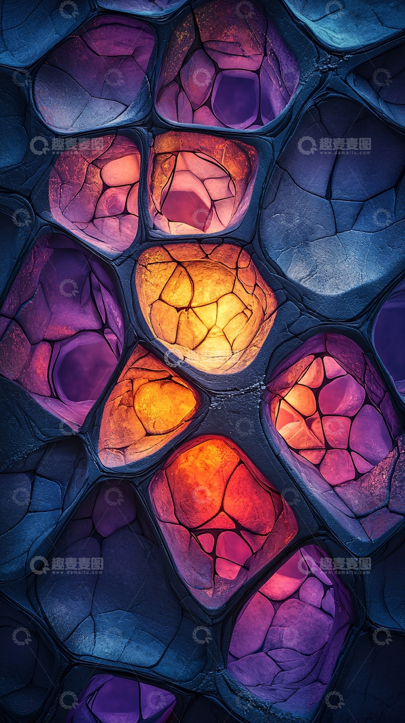 高清大图下载【趣麦麦图】-发光宝石纹理背景