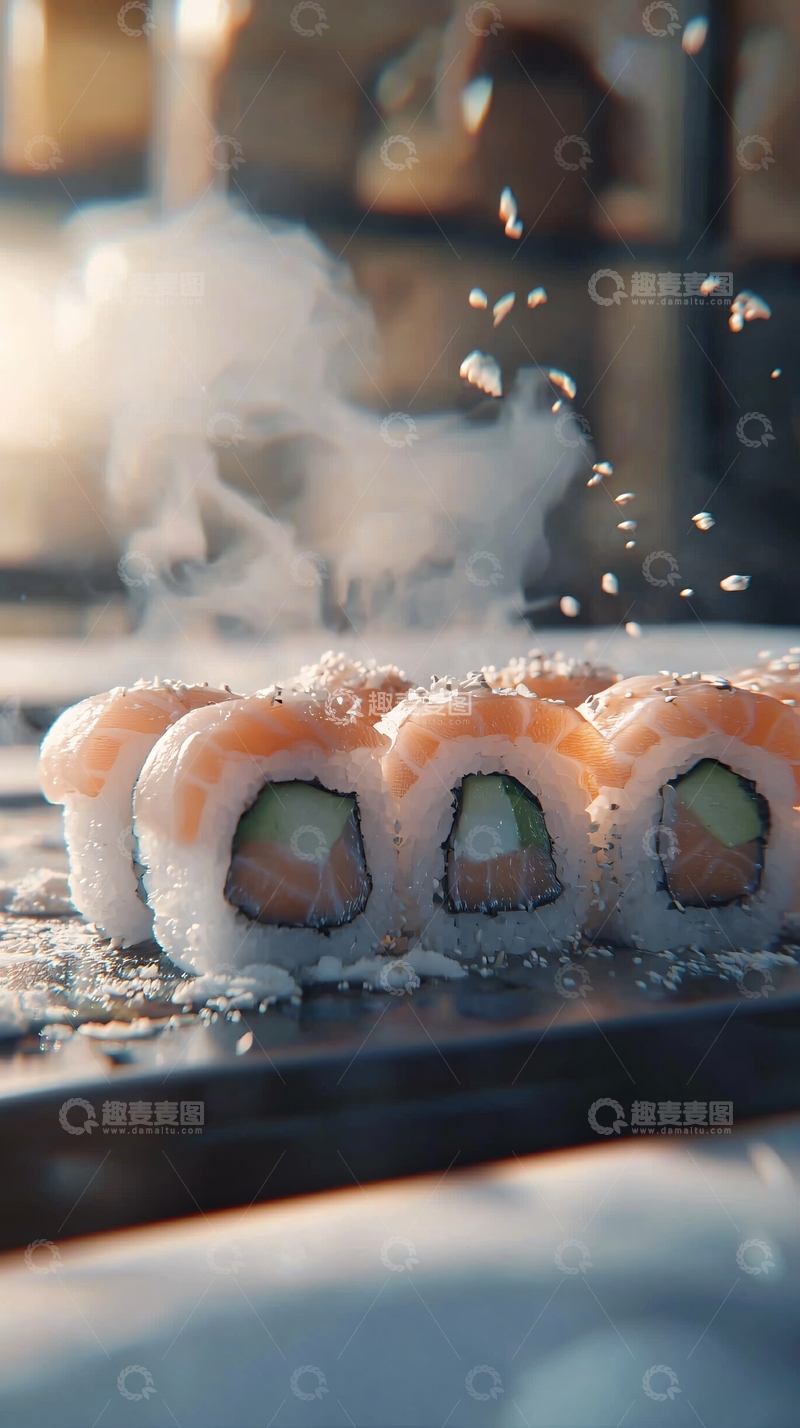 高清大图下载【趣麦麦图】三文鱼寿司