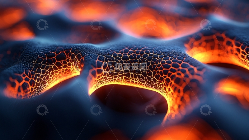 高清大图下载【趣麦麦图】炽热岩浆流动表面