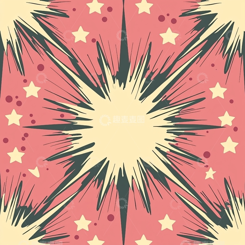 高清大图下载【趣麦麦图】复古漫画爆炸效果