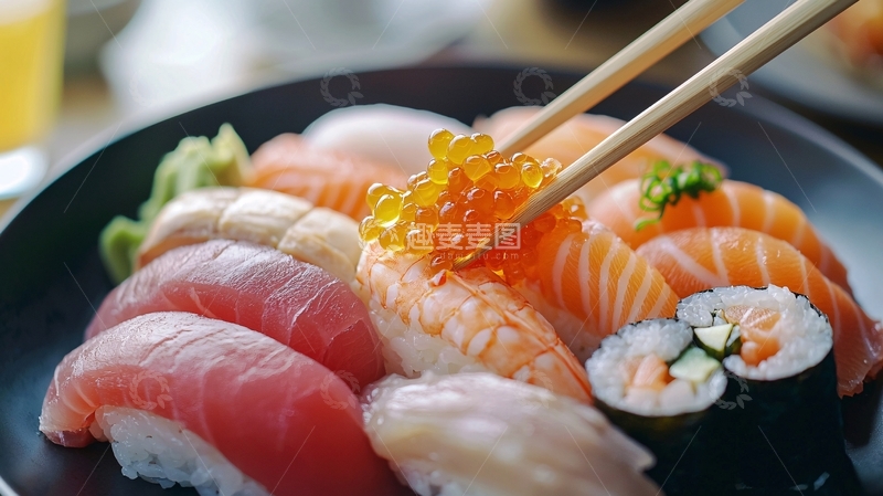 高清大图下载【趣麦麦图】美味寿司拼盘