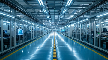 未来感工厂流水线内部