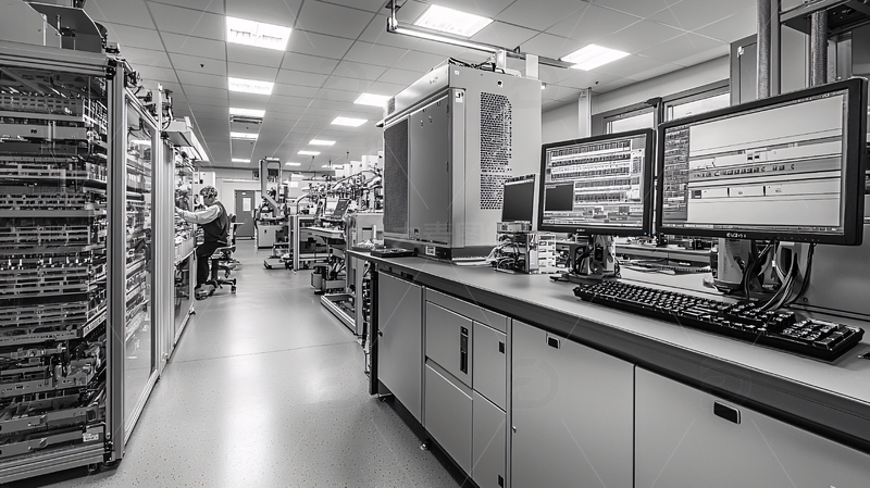 高清大图下载【趣麦麦图】实验室内部黑白照片