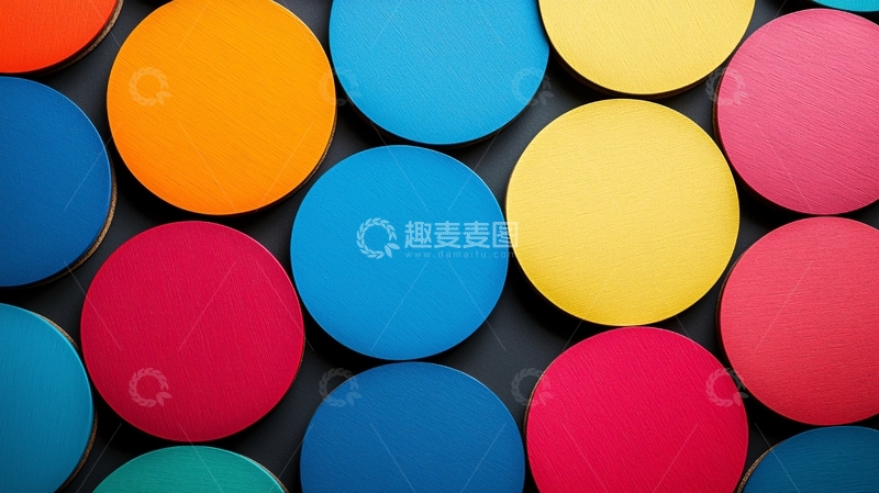 高清大图下载【趣麦麦图】彩色圆形色块