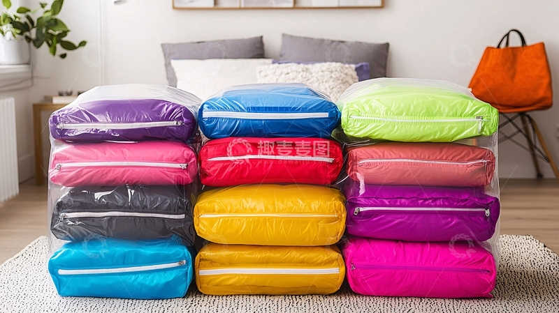 高清大图下载【趣麦麦图】彩色收纳袋