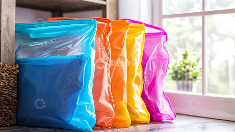 高清大图下载【趣麦麦图】彩色收纳袋