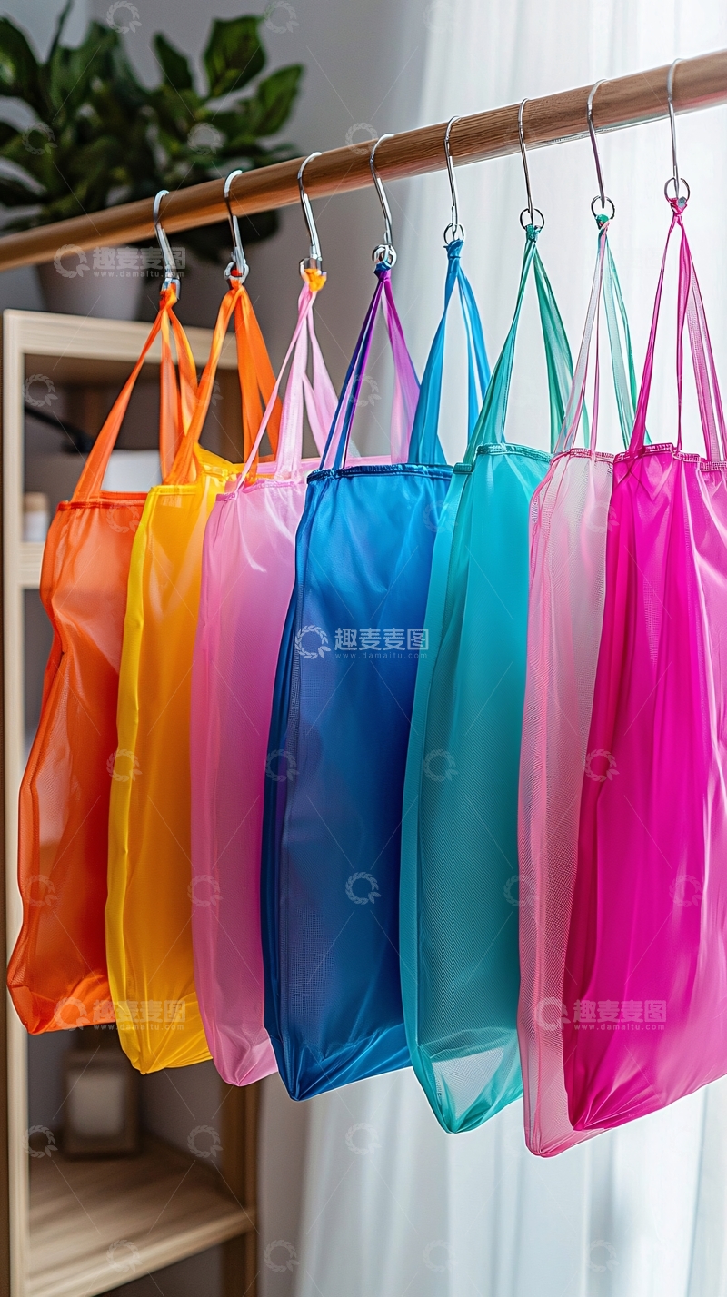 高清大图下载【趣麦麦图】彩虹购物袋