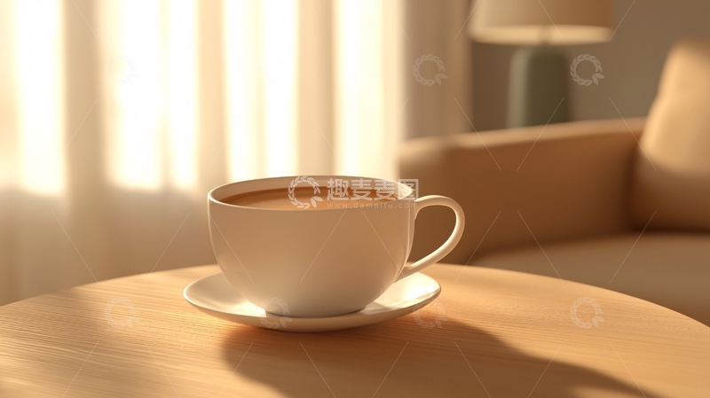 高清大图下载【趣麦麦图】早晨阳光下的咖啡杯