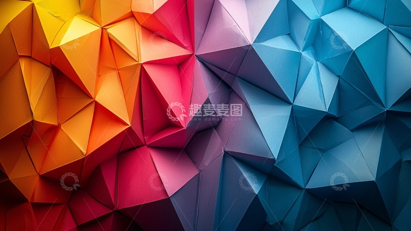 高清大图下载【趣麦麦图】彩色几何抽象背景