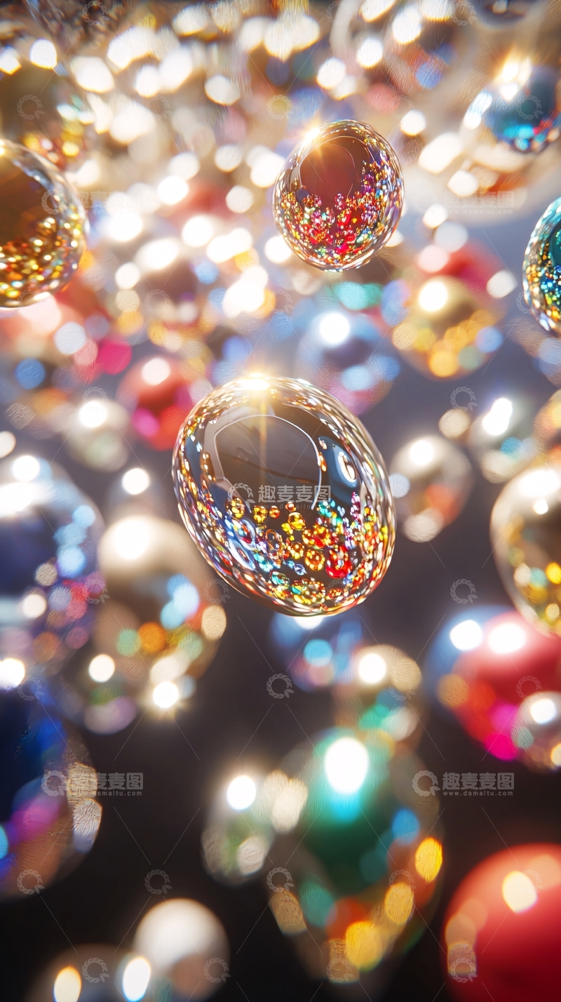 高清大图下载【趣麦麦图】彩色玻璃球