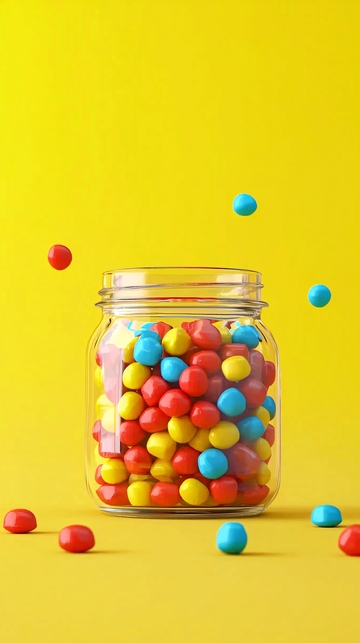 彩色糖果玻璃罐