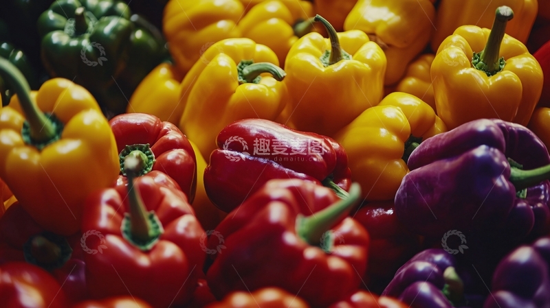高清大图下载【趣麦麦图】彩色甜椒堆