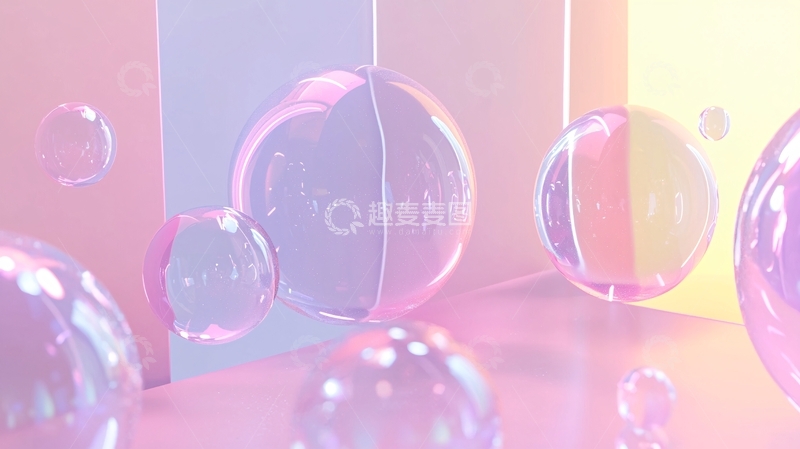 高清大图下载【趣麦麦图】粉色泡泡