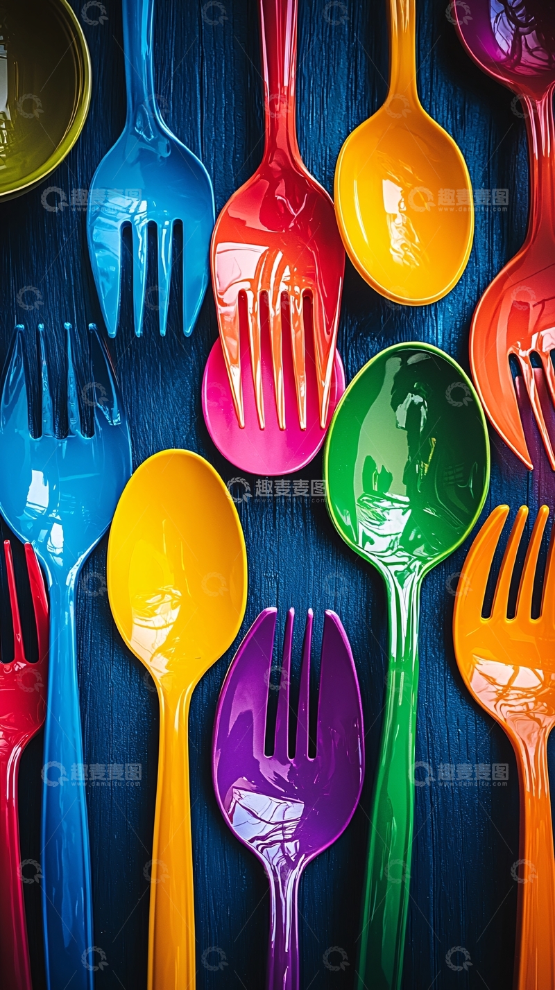 高清大图下载【趣麦麦图】彩色餐具