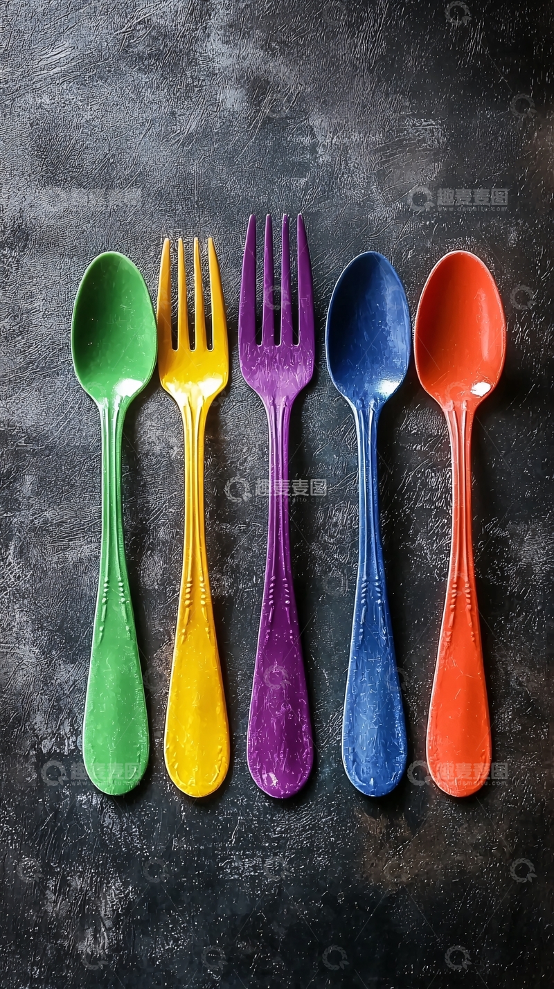 高清大图下载【趣麦麦图】彩色餐具