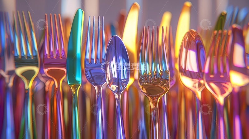 高清大图下载【趣麦麦图】彩色餐具