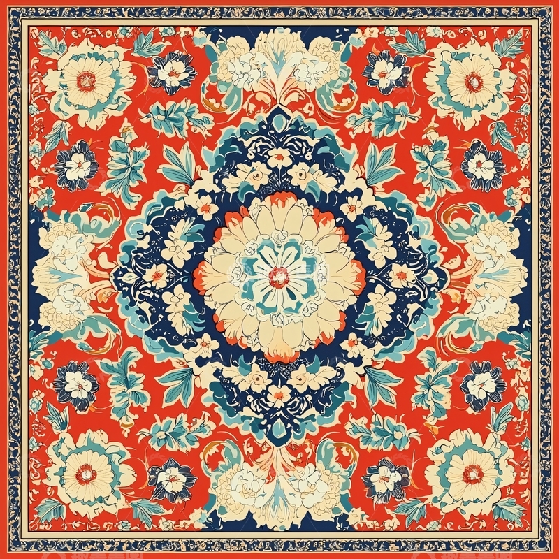 高清大图下载【趣麦麦图】精美复古花卉图案