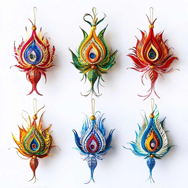 高清大图下载【趣麦麦图】彩色火焰状装饰品