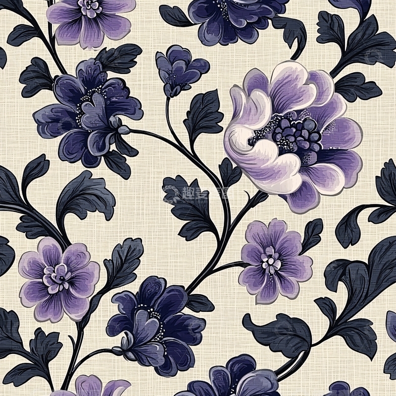 高清大图下载【趣麦麦图】紫色花卉纹理
