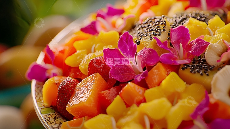 高清大图下载【趣麦麦图】色彩鲜艳的水果沙拉