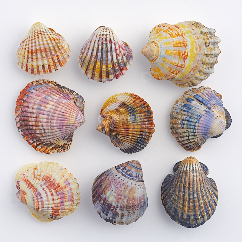 高清大图下载【趣麦麦图】彩色贝壳