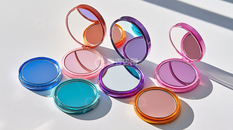 高清大图下载【趣麦麦图】-彩色折叠化妆镜