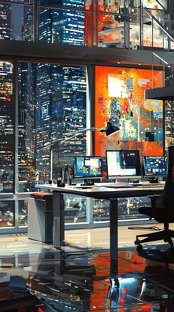 夜景都市办公室