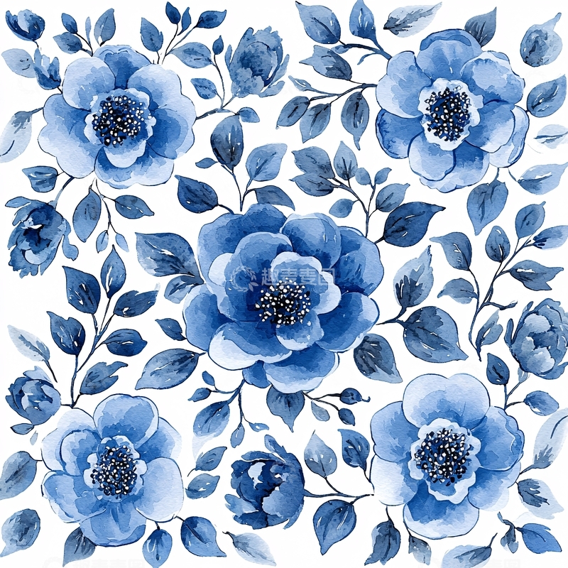 高清大图下载【趣麦麦图】蓝色花朵植物