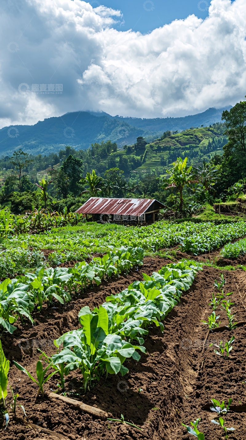 高清大图下载【趣麦麦图】山区田园风光