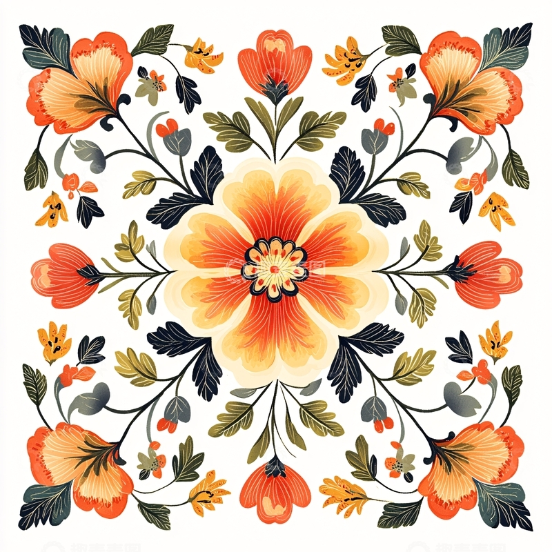 高清大图下载【趣麦麦图】花卉图案