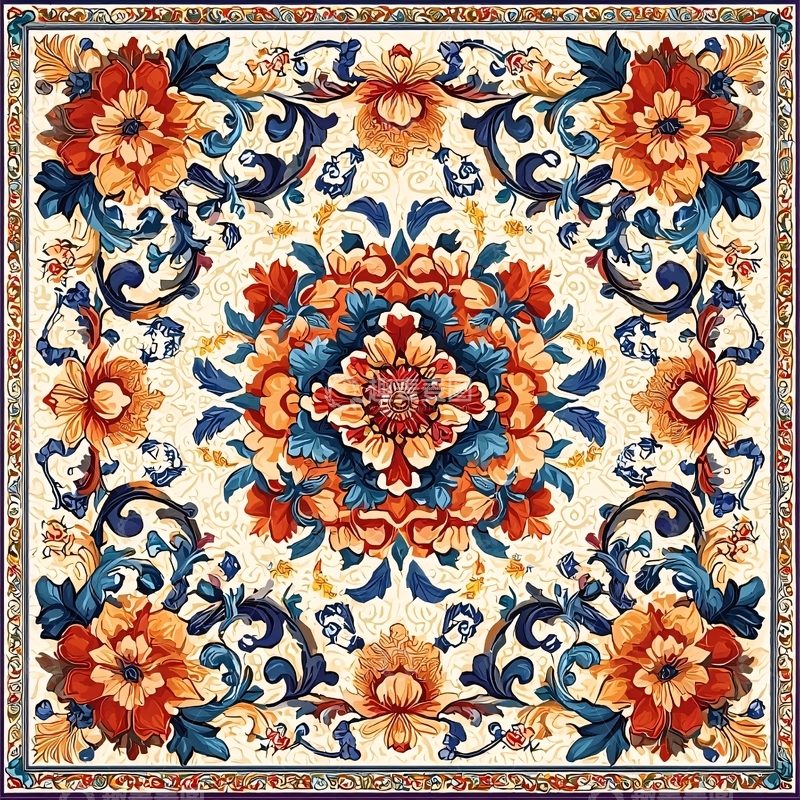 高清大图下载【趣麦麦图】精美复古花卉图案