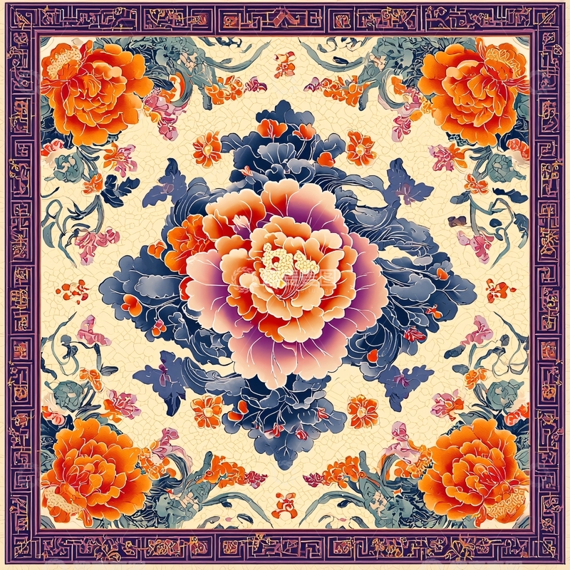 高清大图下载【趣麦麦图】盛开的牡丹花卉图案