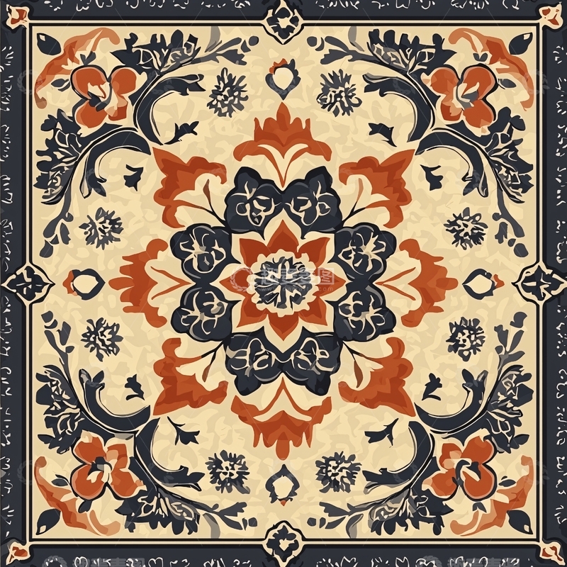 高清大图下载【趣麦麦图】装饰花纹地毯