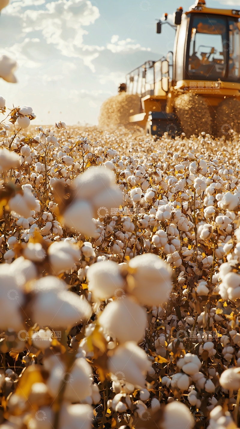 高清大图下载【趣麦麦图】棉花采摘