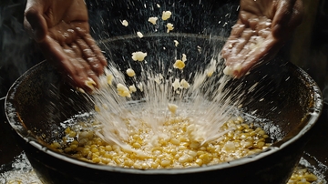 双手制作爆米花