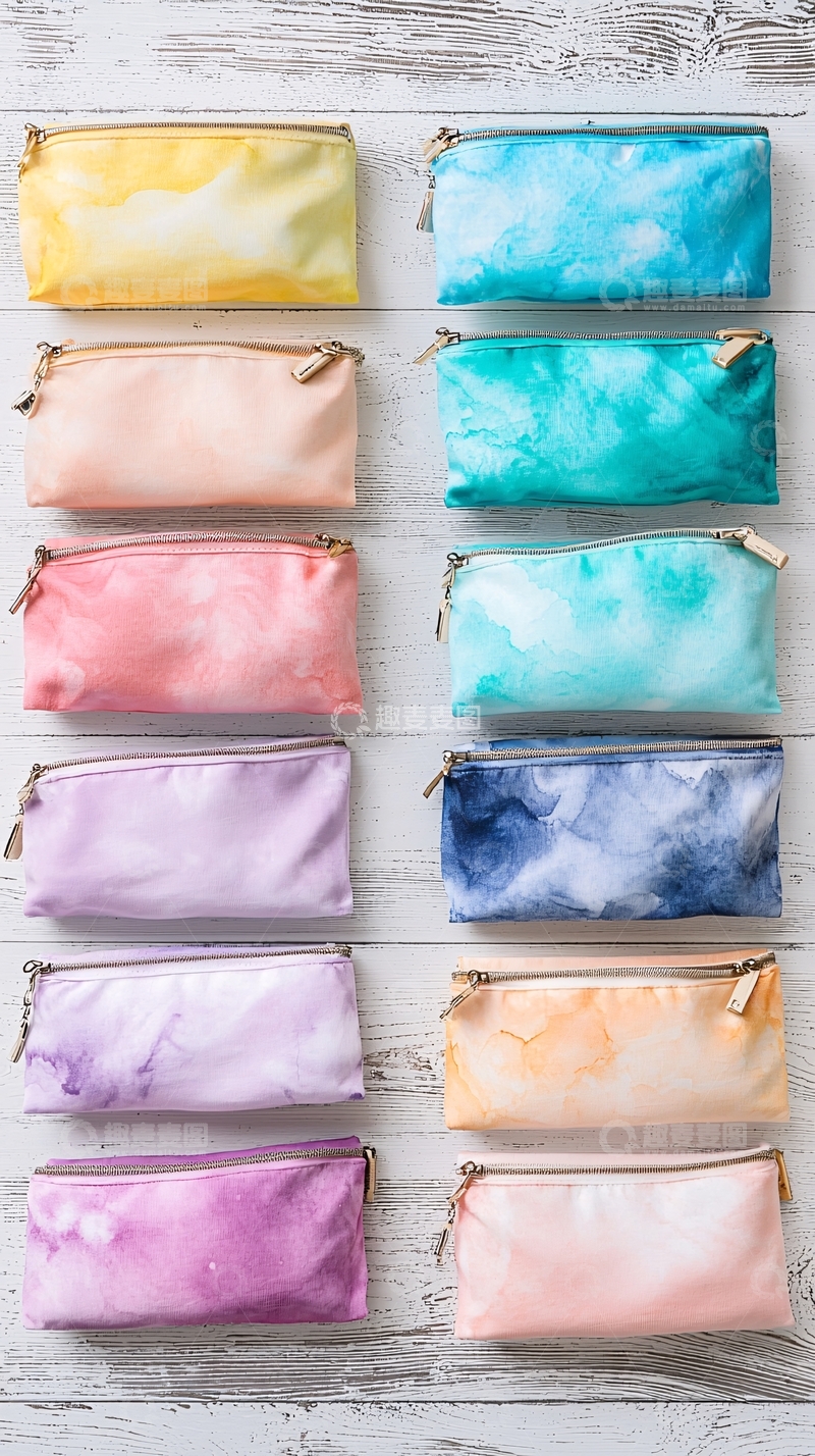 高清大图下载【趣麦麦图】扎染化妆包