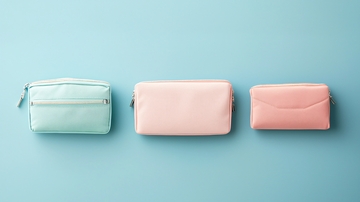 三款不同颜色化妆包