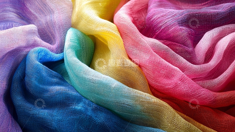 高清大图下载【趣麦麦图】彩虹渐变色轻柔面料