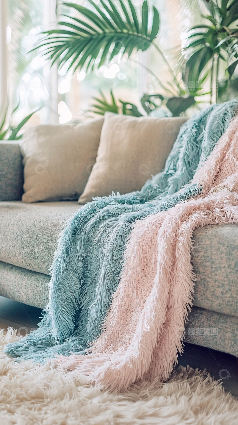 高清大图下载【趣麦麦图】沙发毛毯