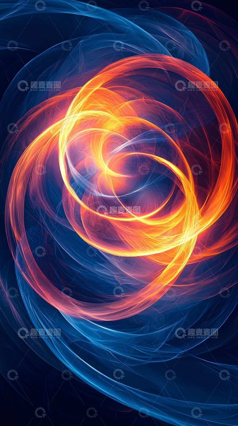 高清大图下载【趣麦麦图】火焰般漩涡背景