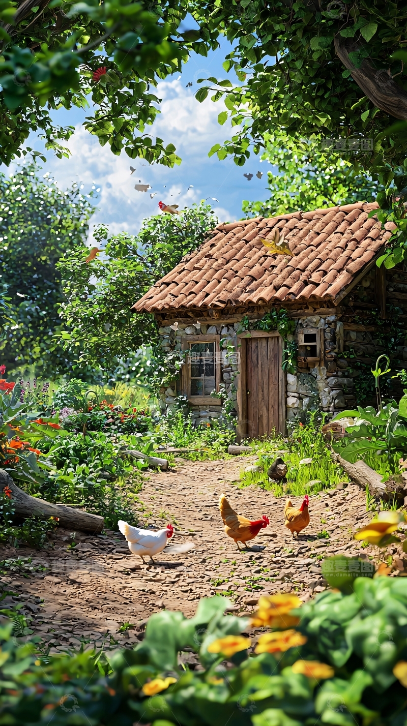高清大图下载【趣麦麦图】田园小屋